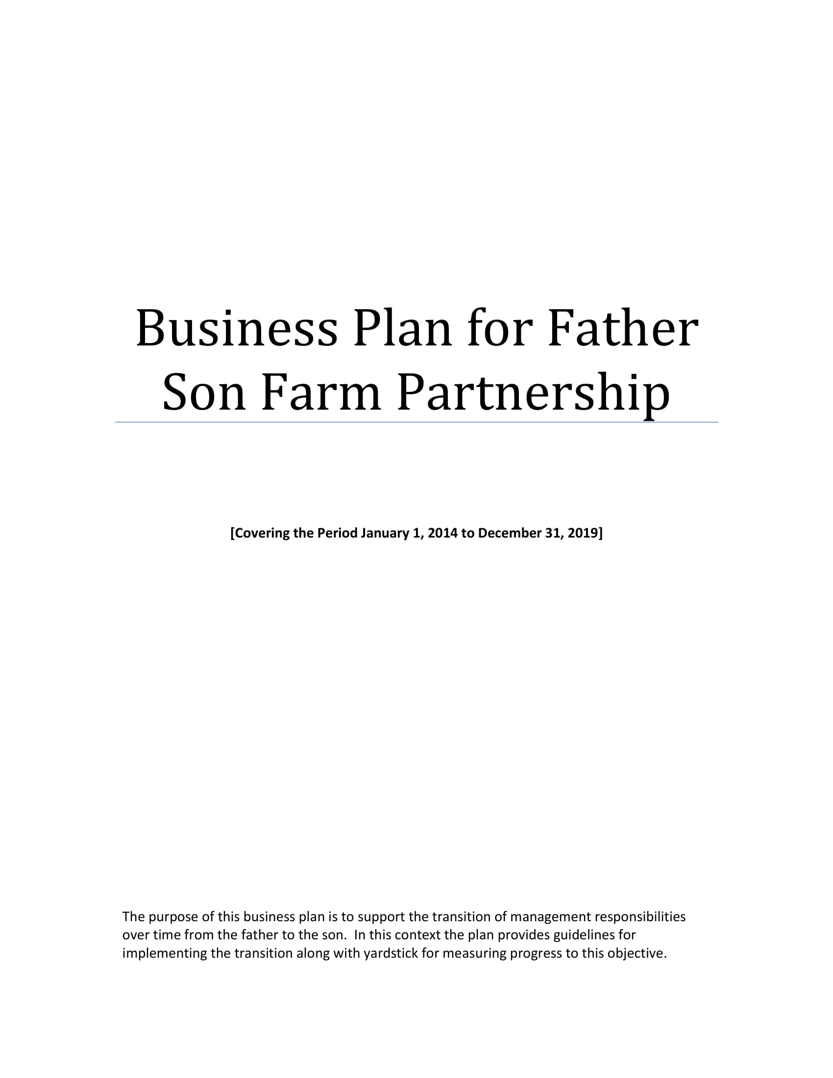 partnership business plan for farm management example 01