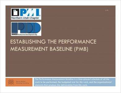 performance management baseline for a project plan example