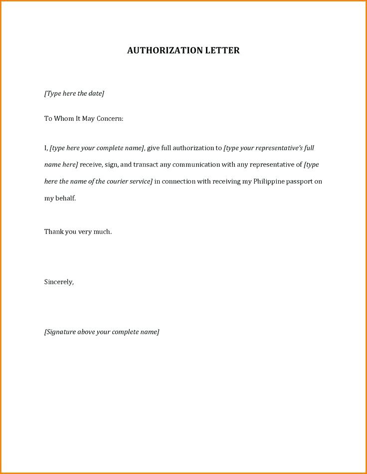 9 Personal Authorization Letter Examples Pdf