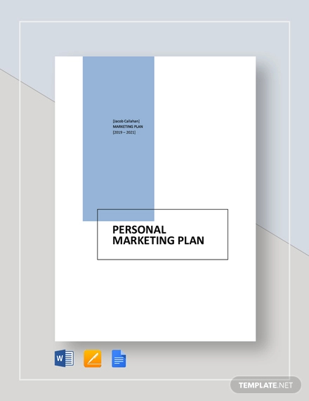 personal marketing plan template