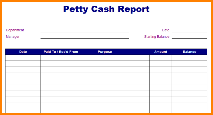 How To Maintain Petty Cash In Excel Excel Templates