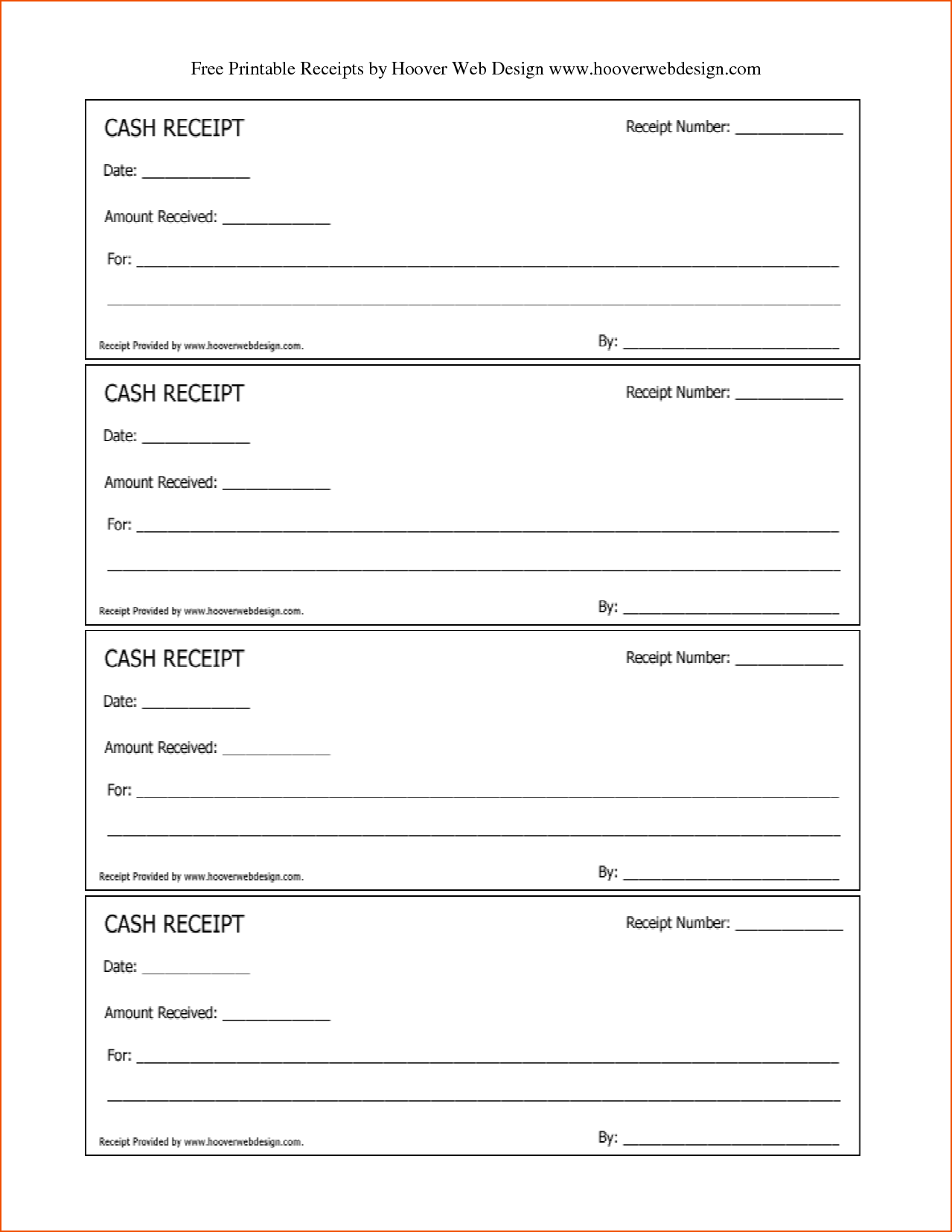 Free Printable Reciepts