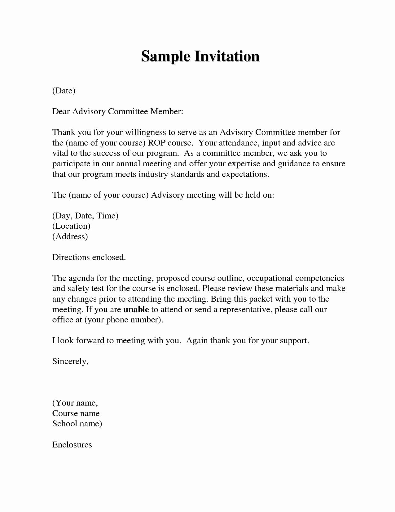 Official Meeting Letter - 14+ Examples, Photoshop, Illustrator, Word