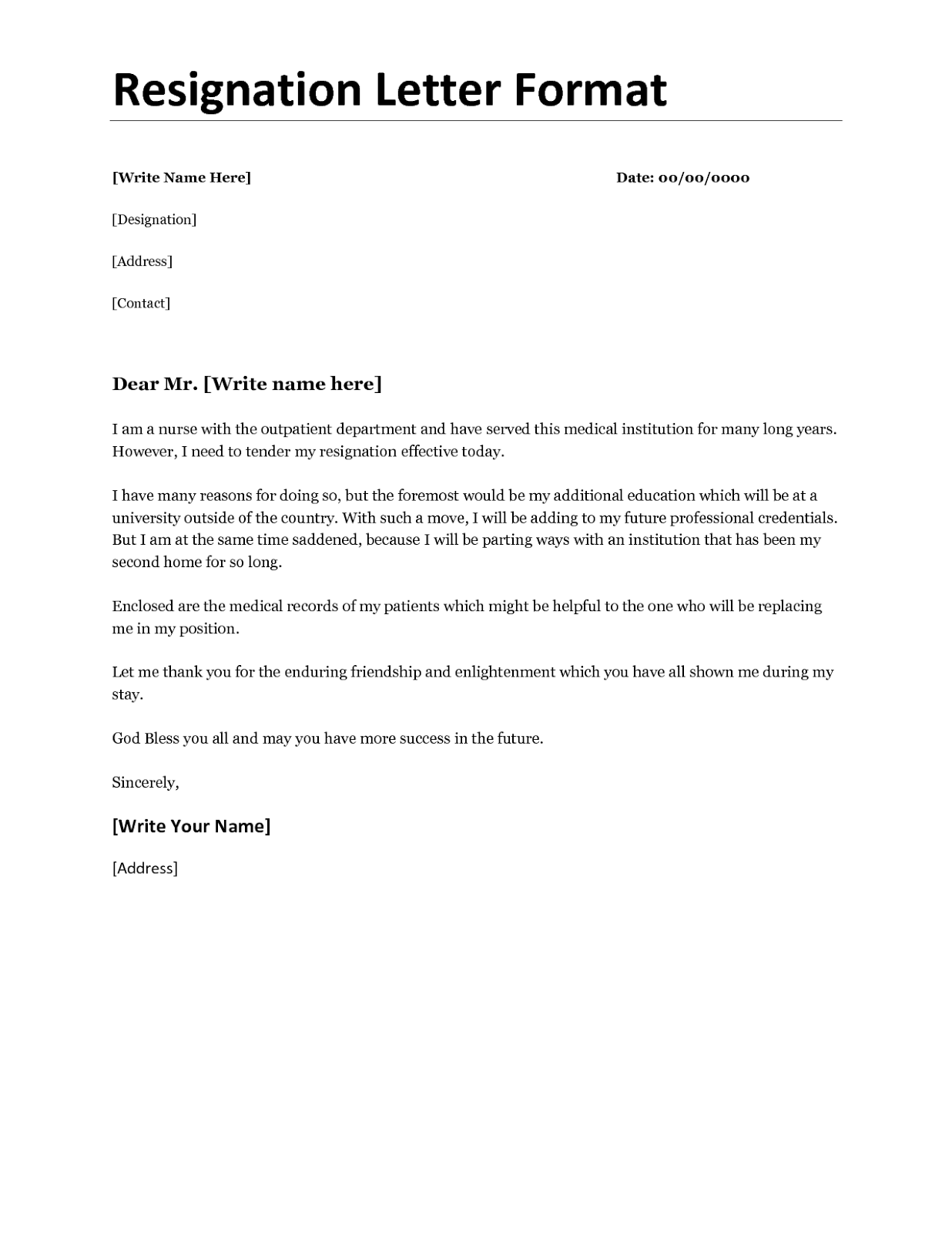 of reason resign Letter 23 PDF Examples Format   Official Examples