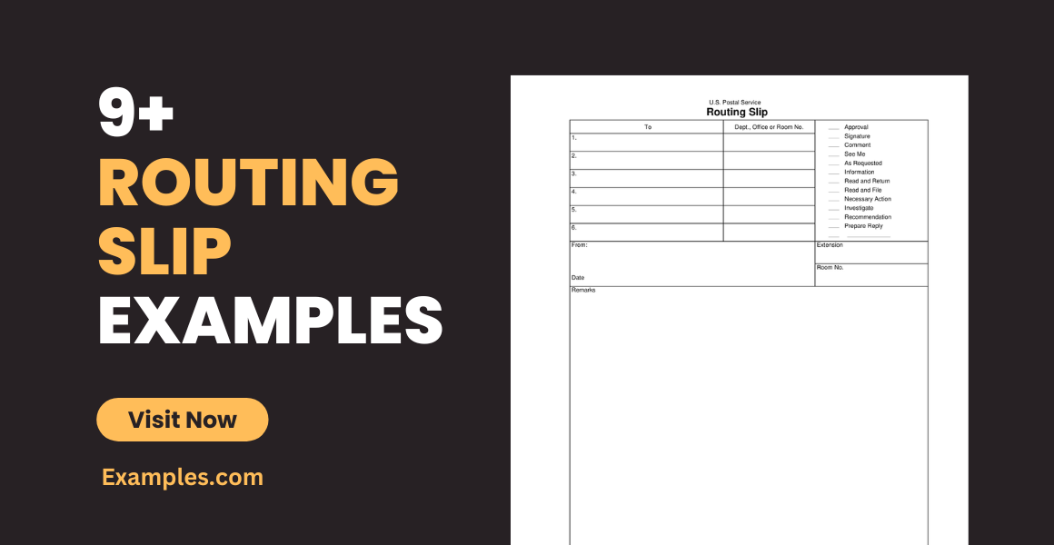 Routing Slip - 9+ Examples, Format, Pdf