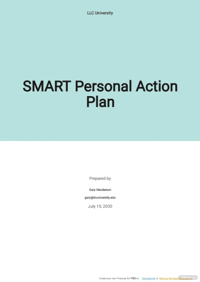 smart personal action plan template
