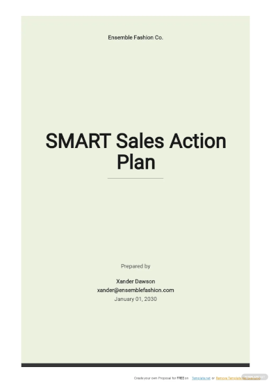 smart sales action plan template