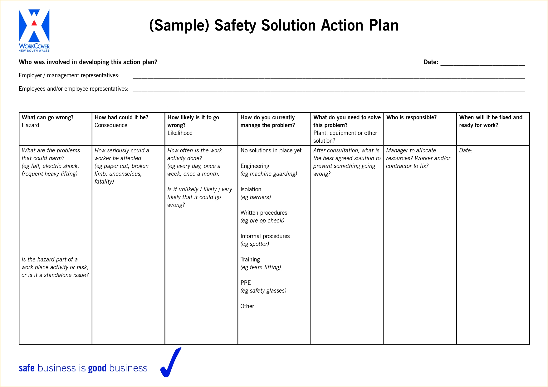 Work Action Plan 9 Examples Format Pdf Examples 9806