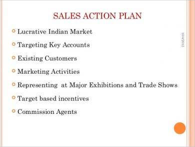 Sales Action Plan Example