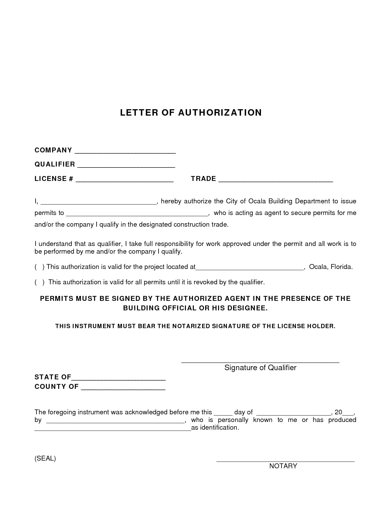 Sample Agent Authorization Letter Example