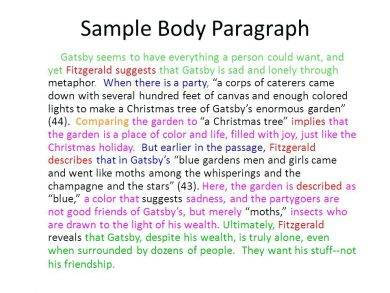 essay body paragraph