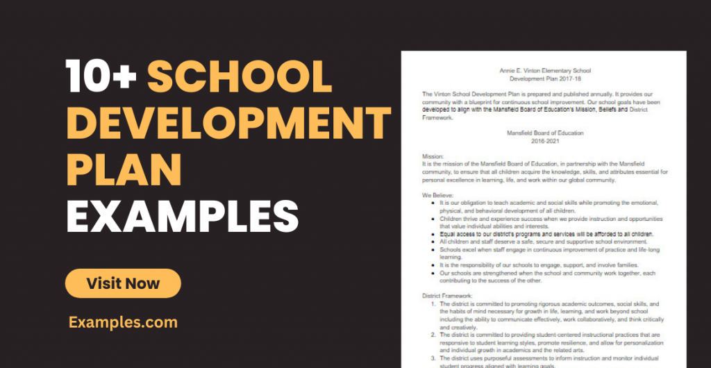 School Development Plan Examples