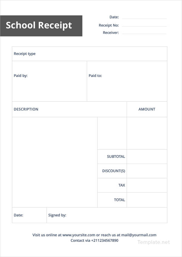 Printable Receipt - 16+ Examples, Format, Pdf | Examples