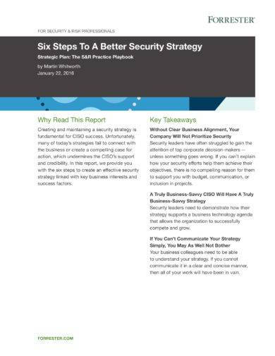 Security Strategy Guides and Steps for Strategic Planning Example