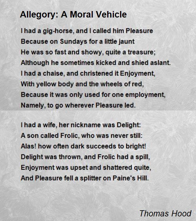 Short Allegory Poem Example