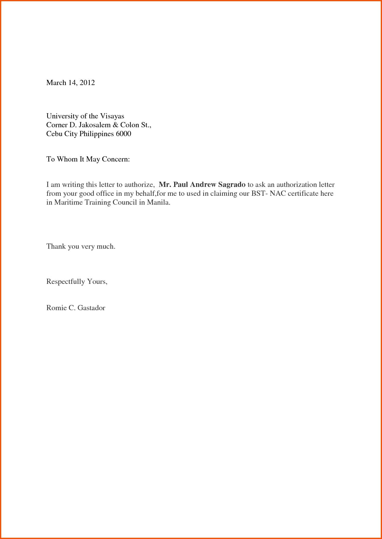 28+ Personal Authorization Letter Examples - PDF  Examples
