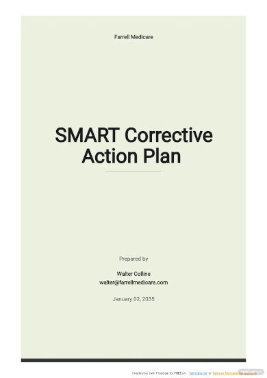 smart corrective action plan template