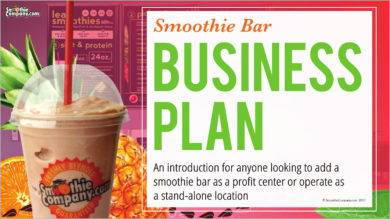 smoothie bar business plan example