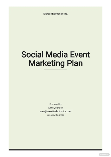 social media event marketing plan template