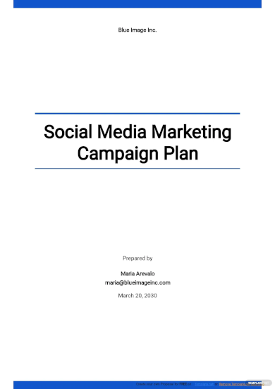 social media marketing campaign plan example