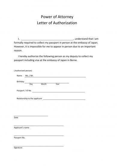 Power of Attorney Authorization Letter - 10+ Examples, Format, Sample