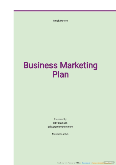 strategic business marketing plan template