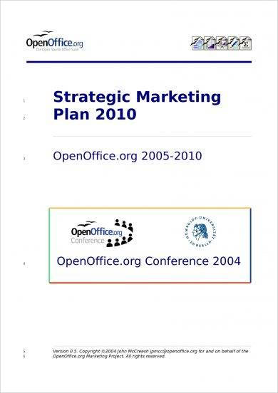 Strategic Marketing Plan For a Project Example