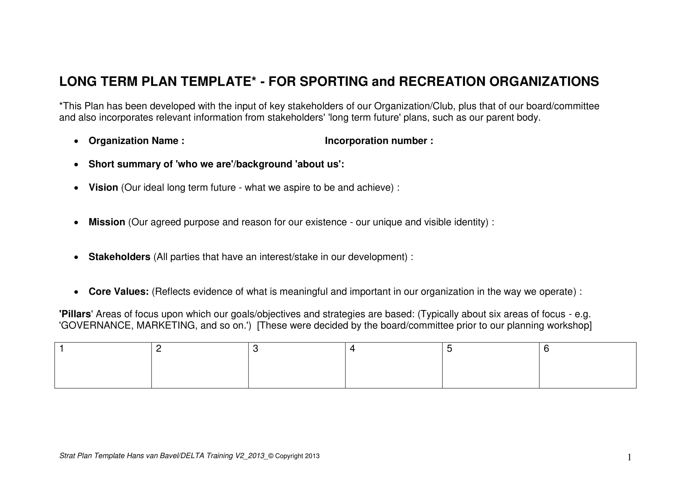 strategic planning template example 1
