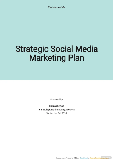 strategic social media marketing plan template