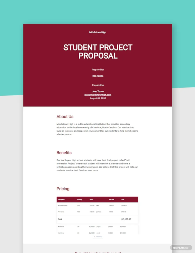 student project proposal template