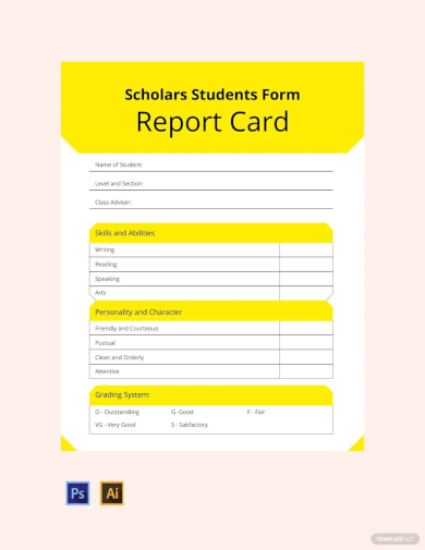 Student Report Card Template