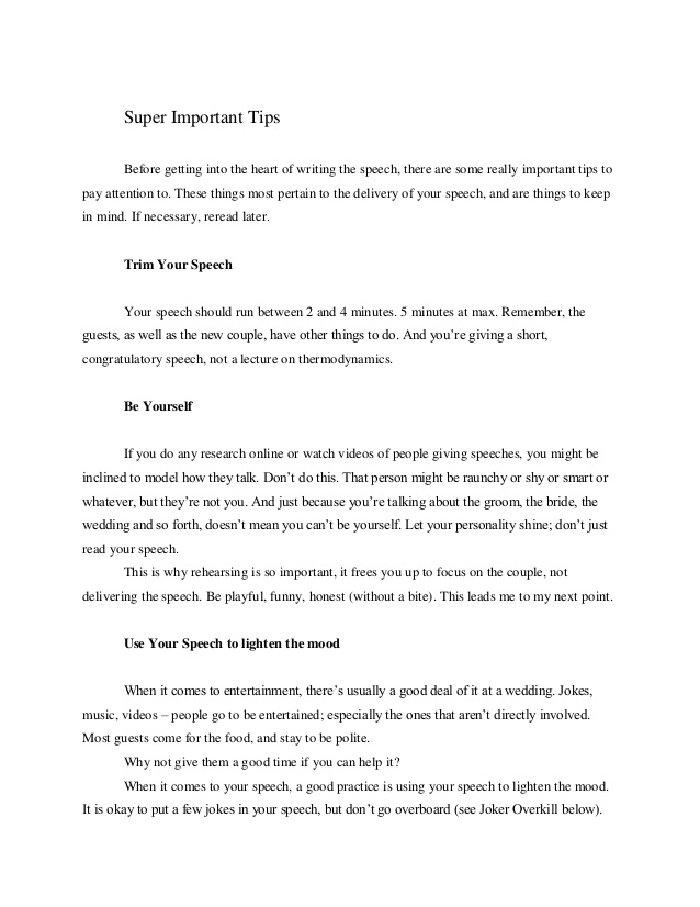 super important tips when writing a best man speech