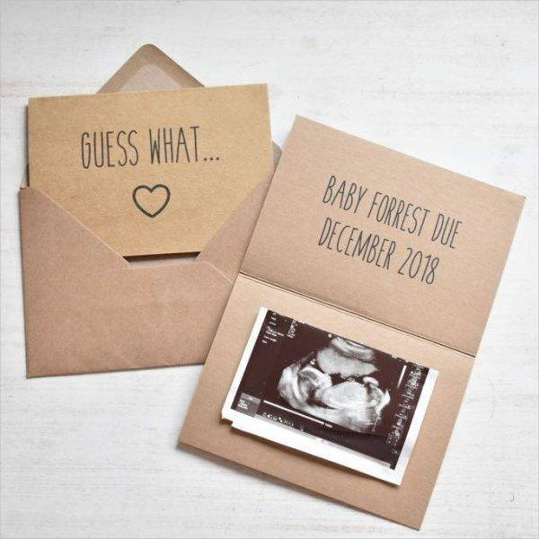 Surprise Pregnancy Announcement Card Example