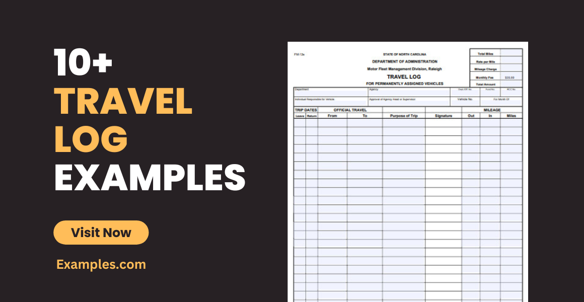 Travel Log Examples
