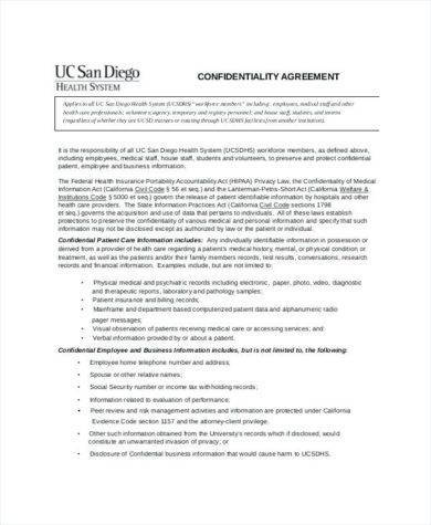 uc san diego confidentiality agreement example1