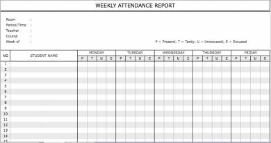 Weekly Attendance Report