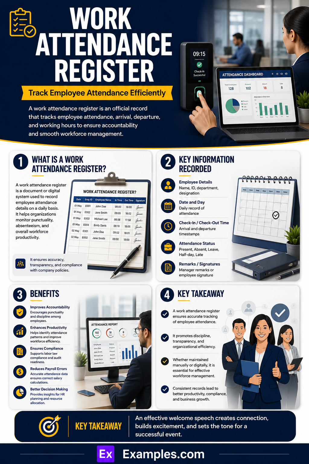 8+ Work Attendance Register Examples to Download