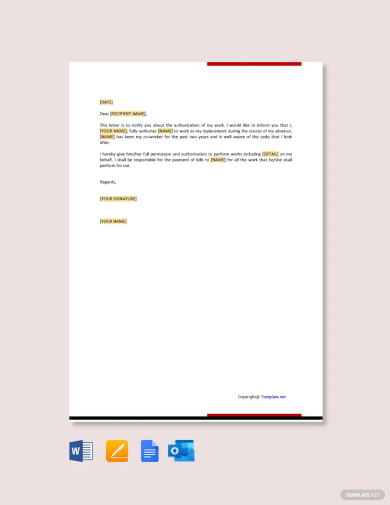 work authorization letter template