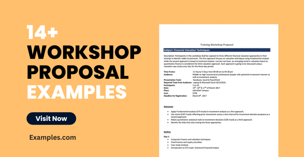 Workshop Proposal Examples