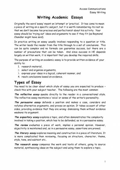 case Examples of academic writing essays ()