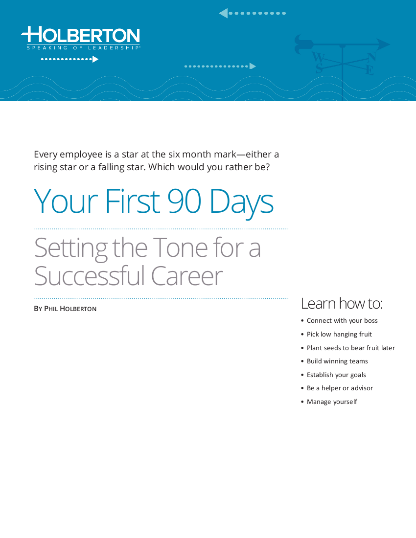 your first 90 days for a successful career