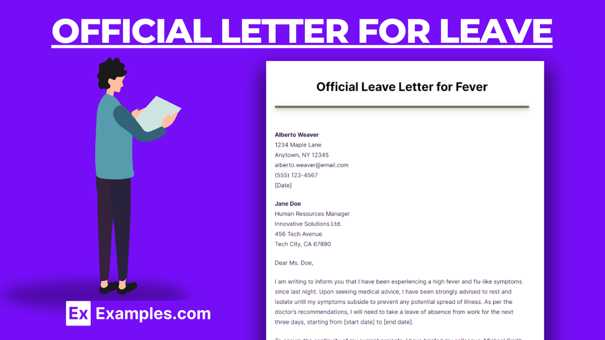 application letter for local leave