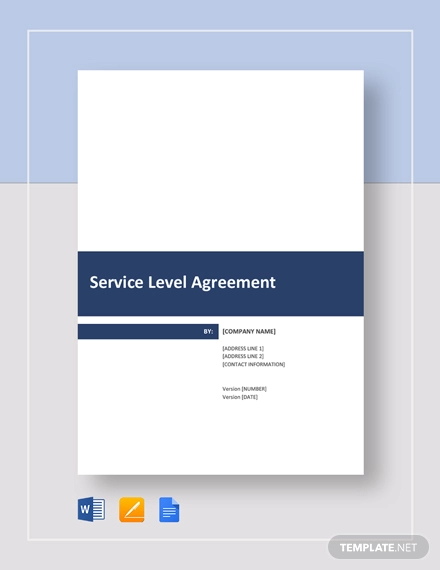 sla agreement template