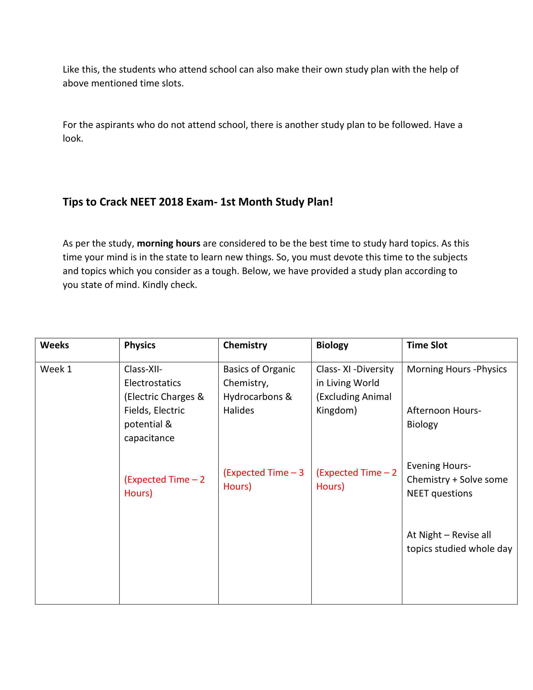 example case study plan