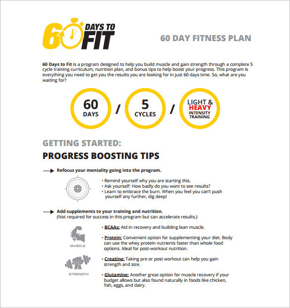 7 60 Day Workout Plan Examples To Download