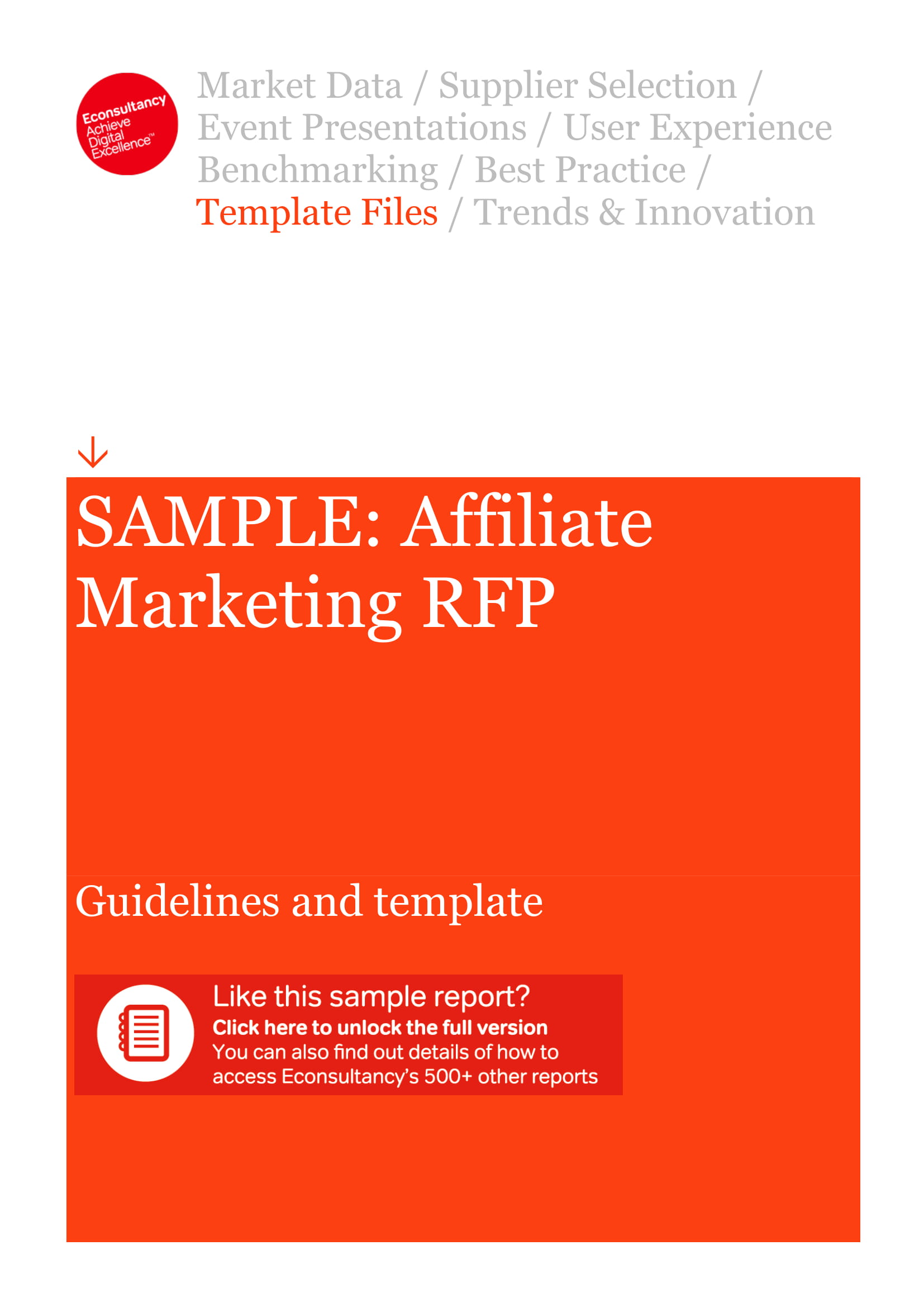 Affiliate Marketing Business Plan Guideline and Template Example 1