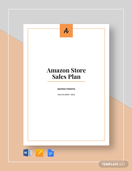 amazon store sales plan template