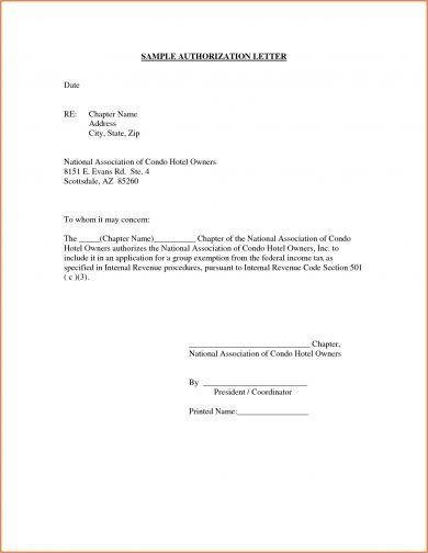 authorization letter template1