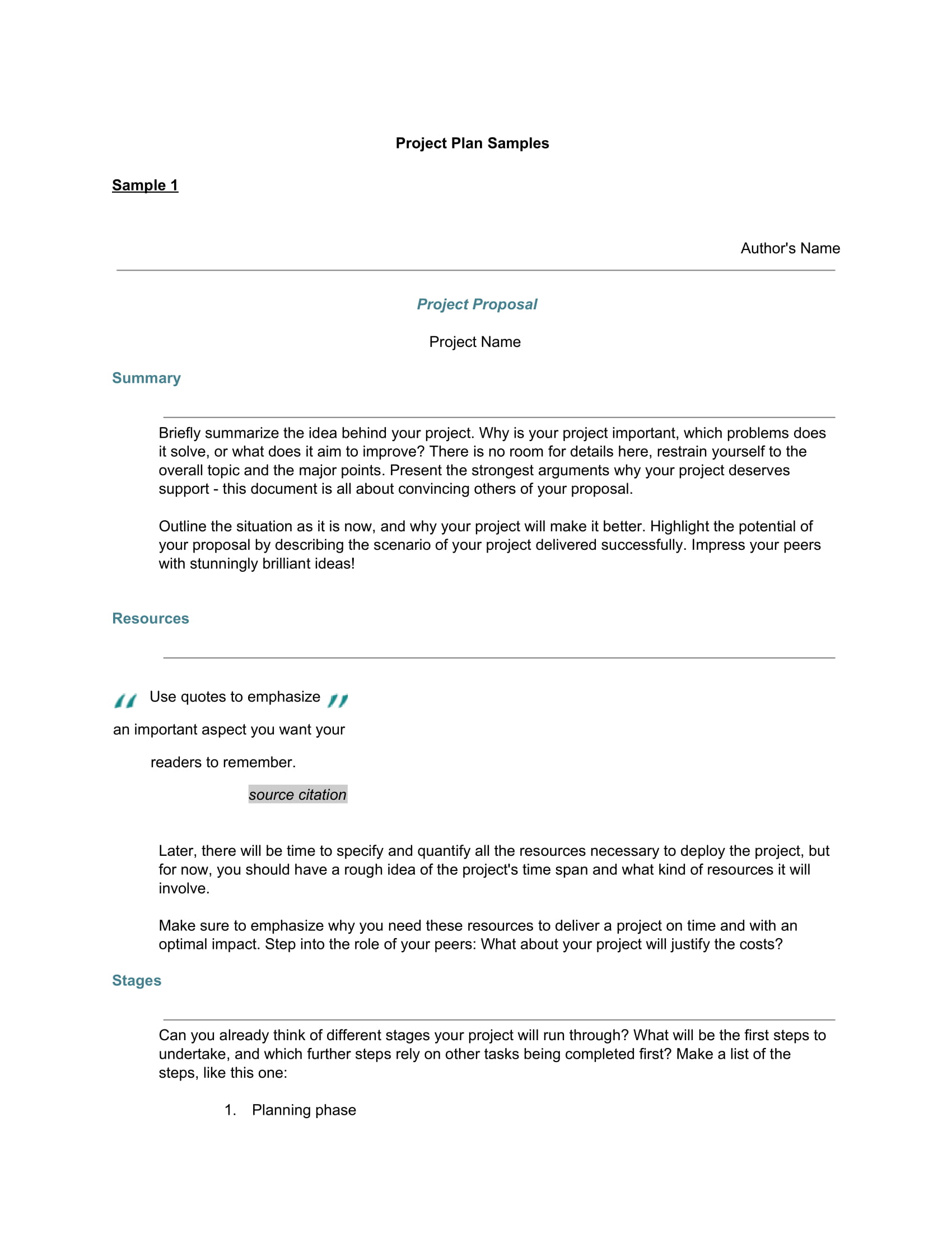 9 Business Project Plans Pdf Word Docs Examples