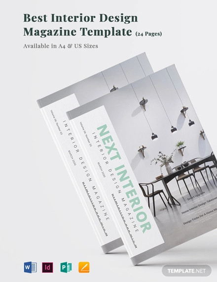 best interior design magazine template